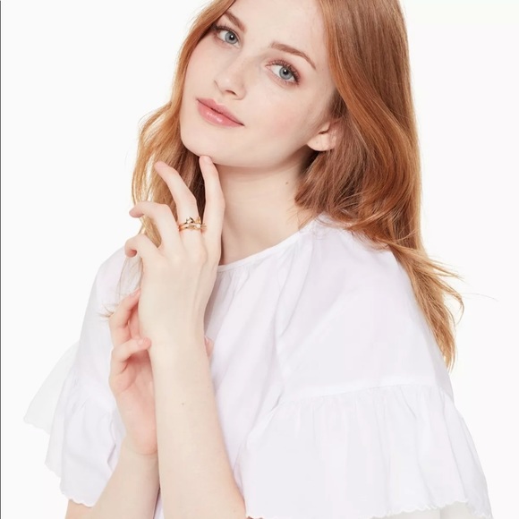 NWOT Gold Kate Spade Out West Cat Ears Ring - Picture 2 of 4